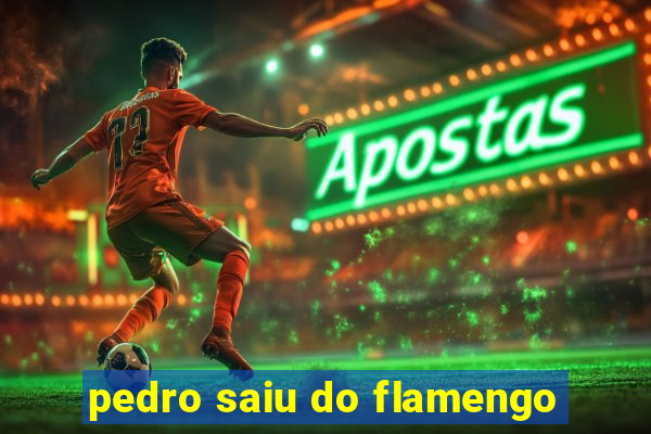 pedro saiu do flamengo